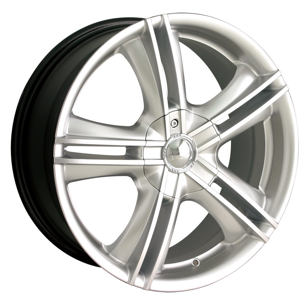 Ion Alloy 161 Hypersilver Wheel 18x7.5 Inches with Machined Face - Premium Alloy Rims for Cars, Trucks & SUVs - Perfect for Street Performance & Custom Styling