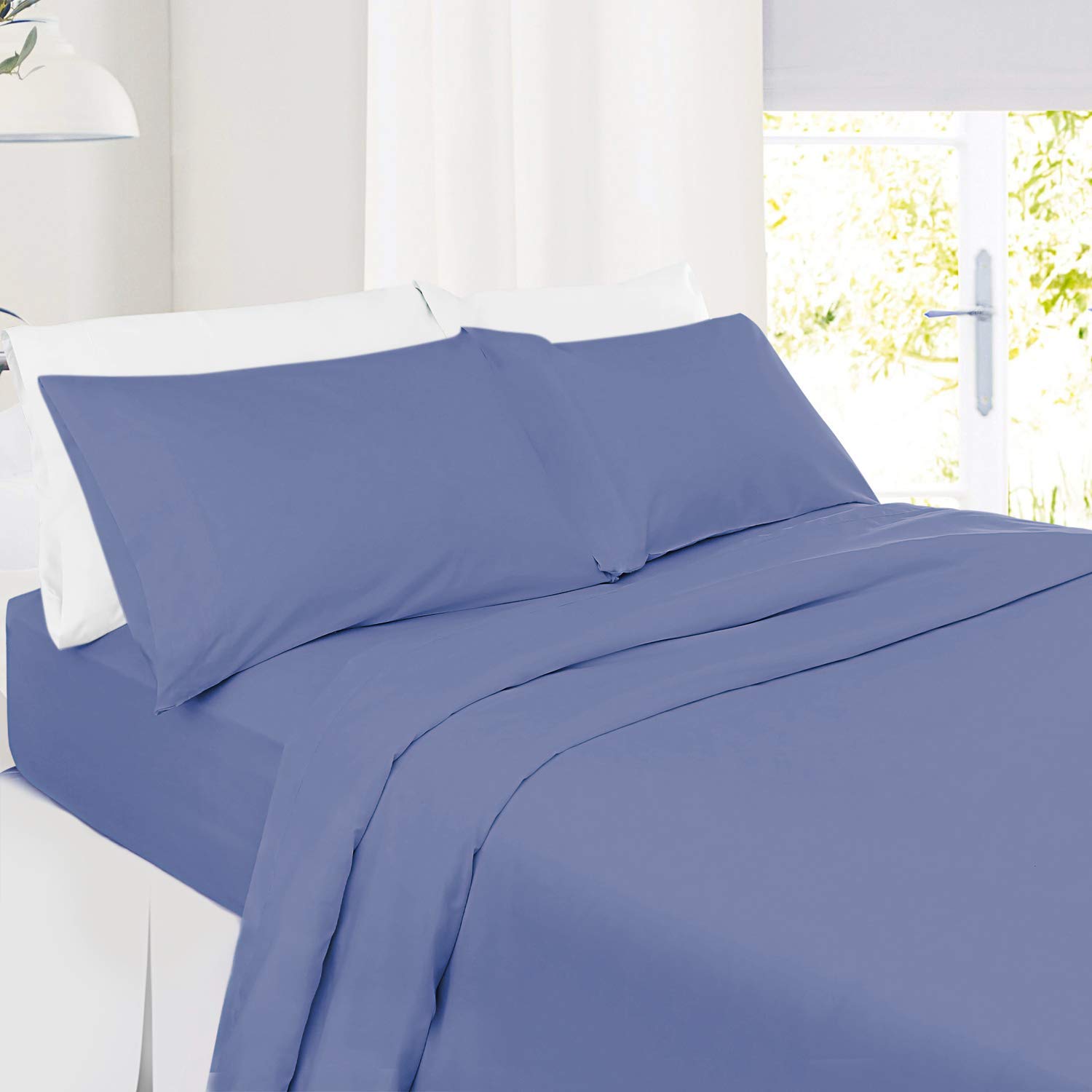 4-Piece Twin XL Sheet Set - 800 Thread Count 100% Ultra-Fine Cotton Bed Sheets with Extra Long Staple Cotton - Deep Pocket Fits Mattress Up to 18