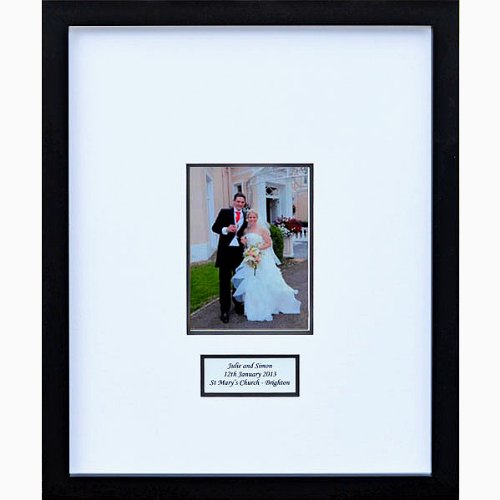 Personalized Wedding Guest Book Frame - Black & Ivory Landscape Design - Modern Alternative to Traditional Guest Books - Perfect for Weddings, Anniversaries & Special Events