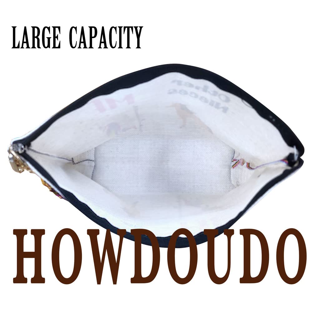 HOWDOUDO Best Friend Makeup Bag for Women - Cute Cosmetic Pouch for Travel & Daily Use | Birthday Gifts for Besties, Friendship Presents | Perfect for College, Work & Girls Night Out
