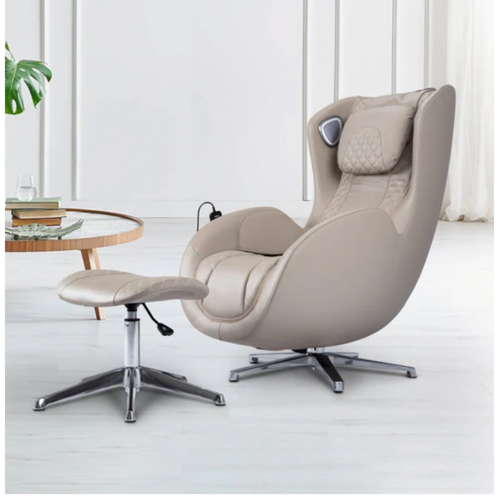 Bliss Chair and Ottoman Set - Modern Comfortable Lounge Chair with Footrest for Living Room, Bedroom, or Office - Perfect for Relaxing, Reading, and Watching TV