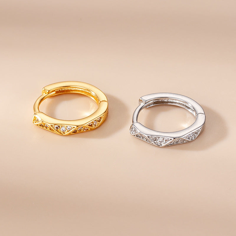 18K Gold Cross Cartilage Hoop Huggie Earrings for Women - Minimalist Religious Jewelry for Everyday Wear, Gifts, and Special Occasions