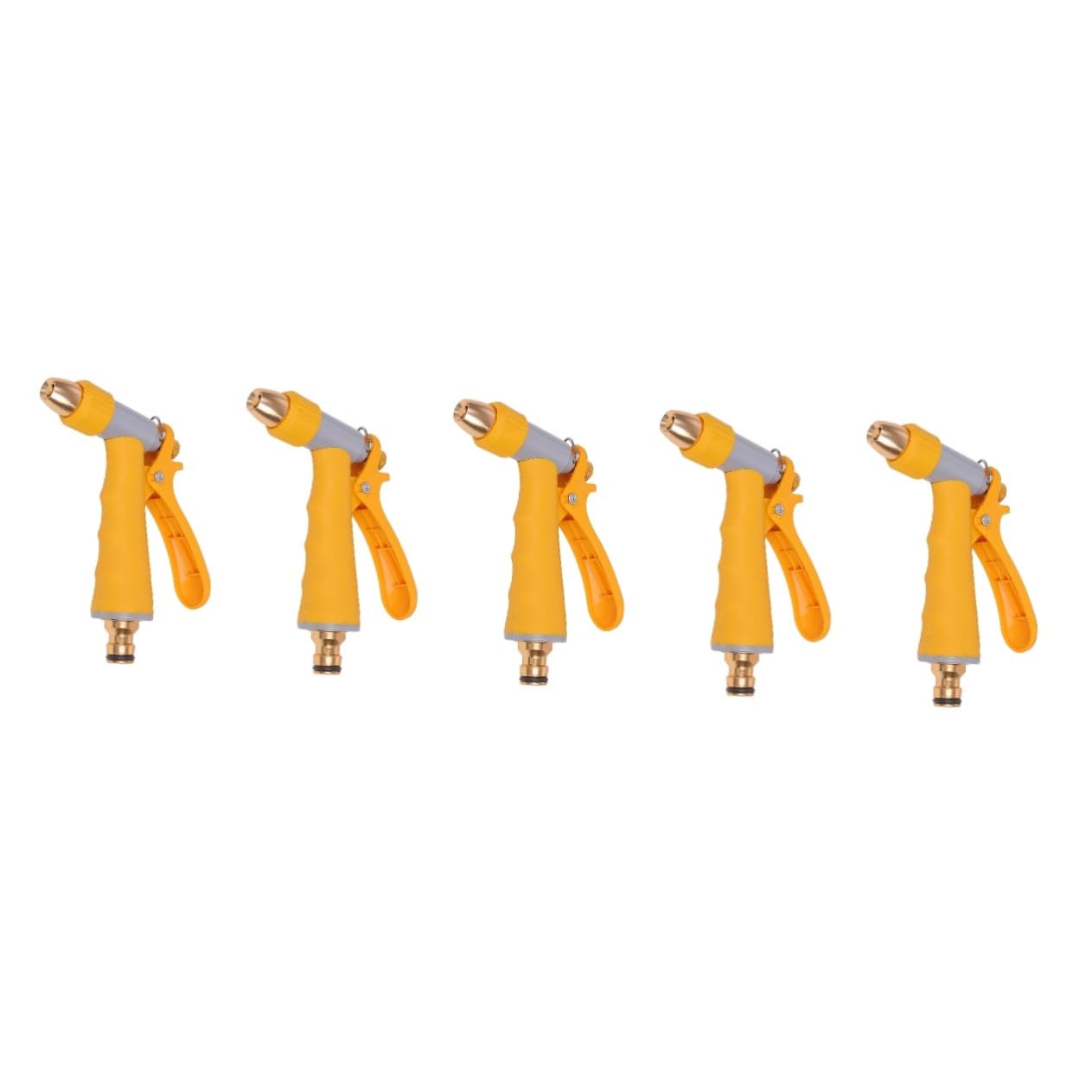 GANAZONO 5-Piece High Pressure Watering Spray Nozzle Set - Pure Copper Car Wash Hose Nozzle for Garden, Lawn & Vehicle Cleaning - Durable Outdoor Watering Tools for Home & Professional Use