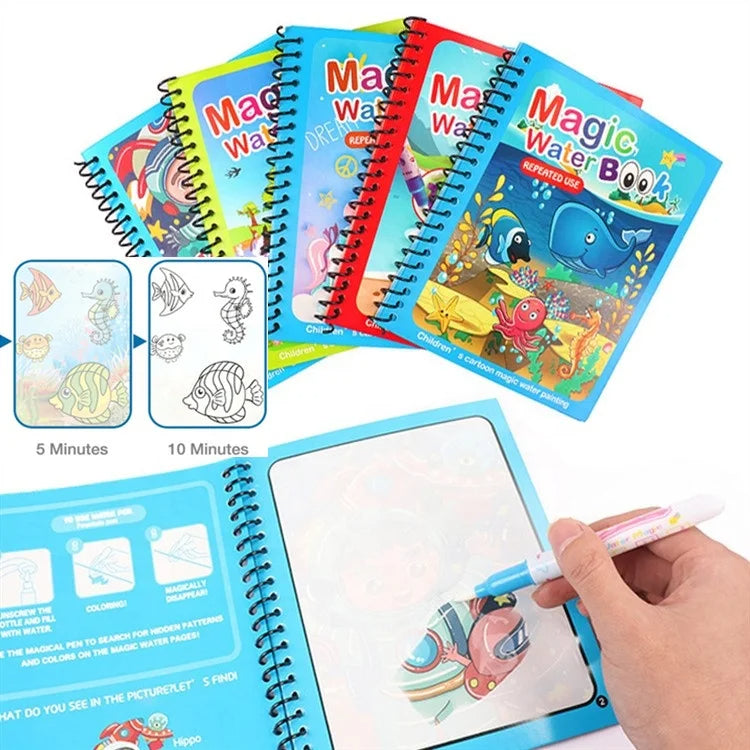 Magic Coloring Book for Kids & Adults - Creative Stress Relief & Fun Activity for Home, Travel & Gifts | Premium Quality Pages with Unique Designs