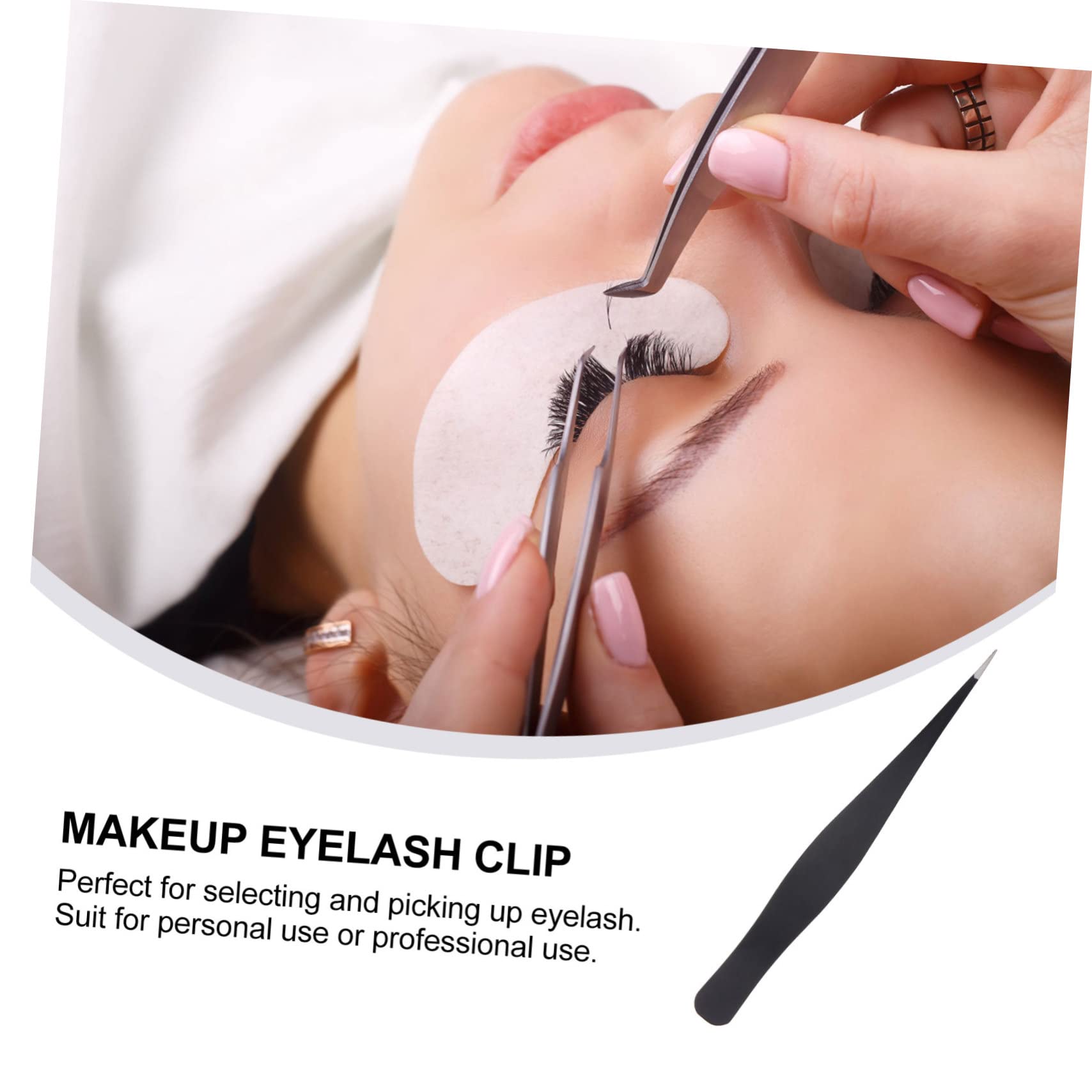 6Pcs Professional Hair Removal Tweezers Set - Eyebrow, Eyelash & Lash Applicator Tweezers for Extensions, False Lashes & Makeup | Perfect for Salon, Home Use & Beauty Professionals