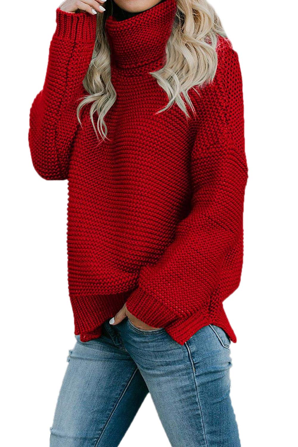 QACOHU Women's Chunky Turtleneck Sweater - Soft Long Sleeve Knit Pullover Top for Winter | Cozy Casual Wear, Office Outfits & Holiday Fashion