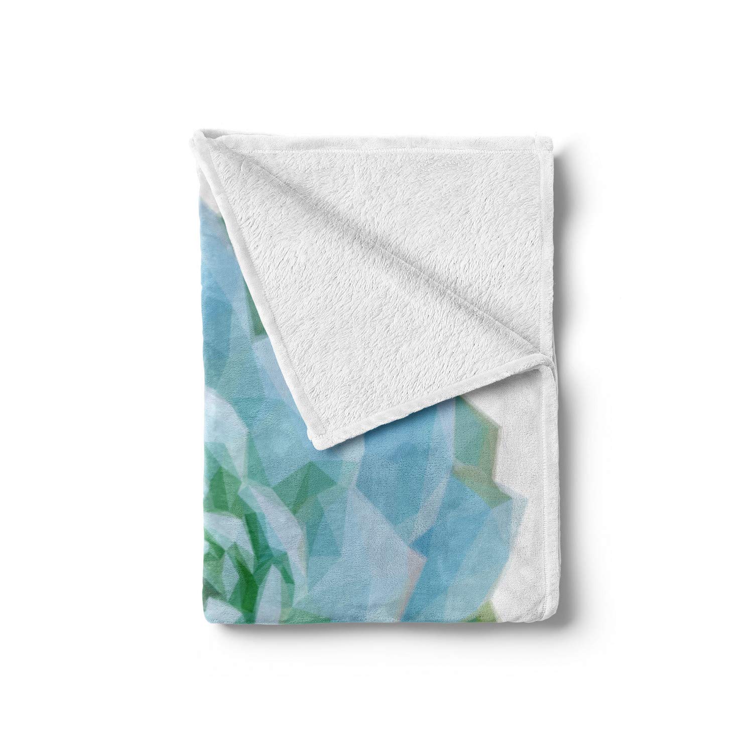 Ambesonne Agave Throw Blanket - Soft Flannel Fleece Polygonal Botanical Blossom Design, 60