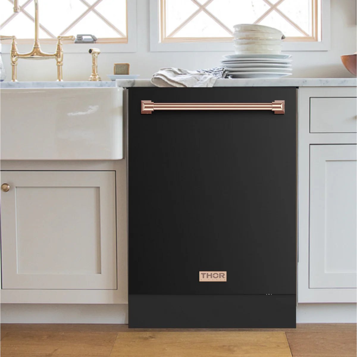 Gordon Ramsay by THOR Kitchen 24 Inch Built-In Dishwasher in Rose Gold - Energy Star Certified, Ultra Quiet Operation (Model DW24X8BA00 RSG) - Perfect for Modern Kitchens and Open-Concept Homes