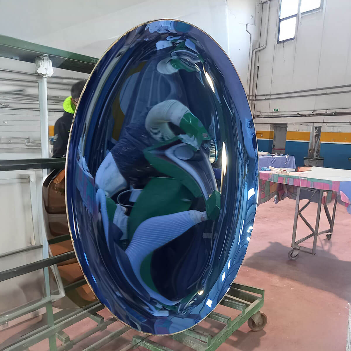 360° Wide Angle Convex Mirror for Driveway & Parking Lot Safety - Outdoor Traffic & Blind Spot Visibility Enhancer