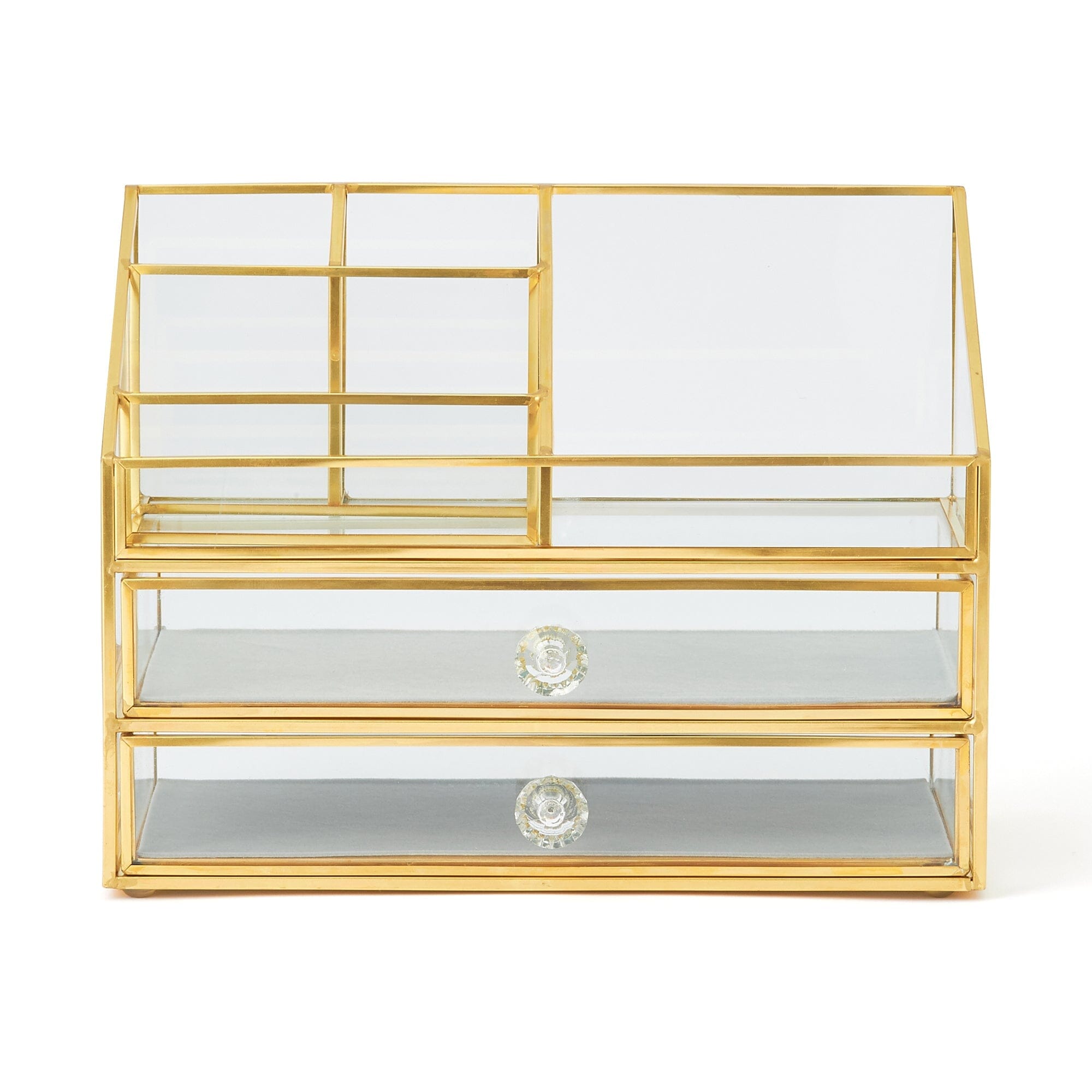 Clear Acrylic Drawer Organizer for Jewelry, Makeup & Office Supplies - Perfect for Vanity, Bathroom & Desk Storage