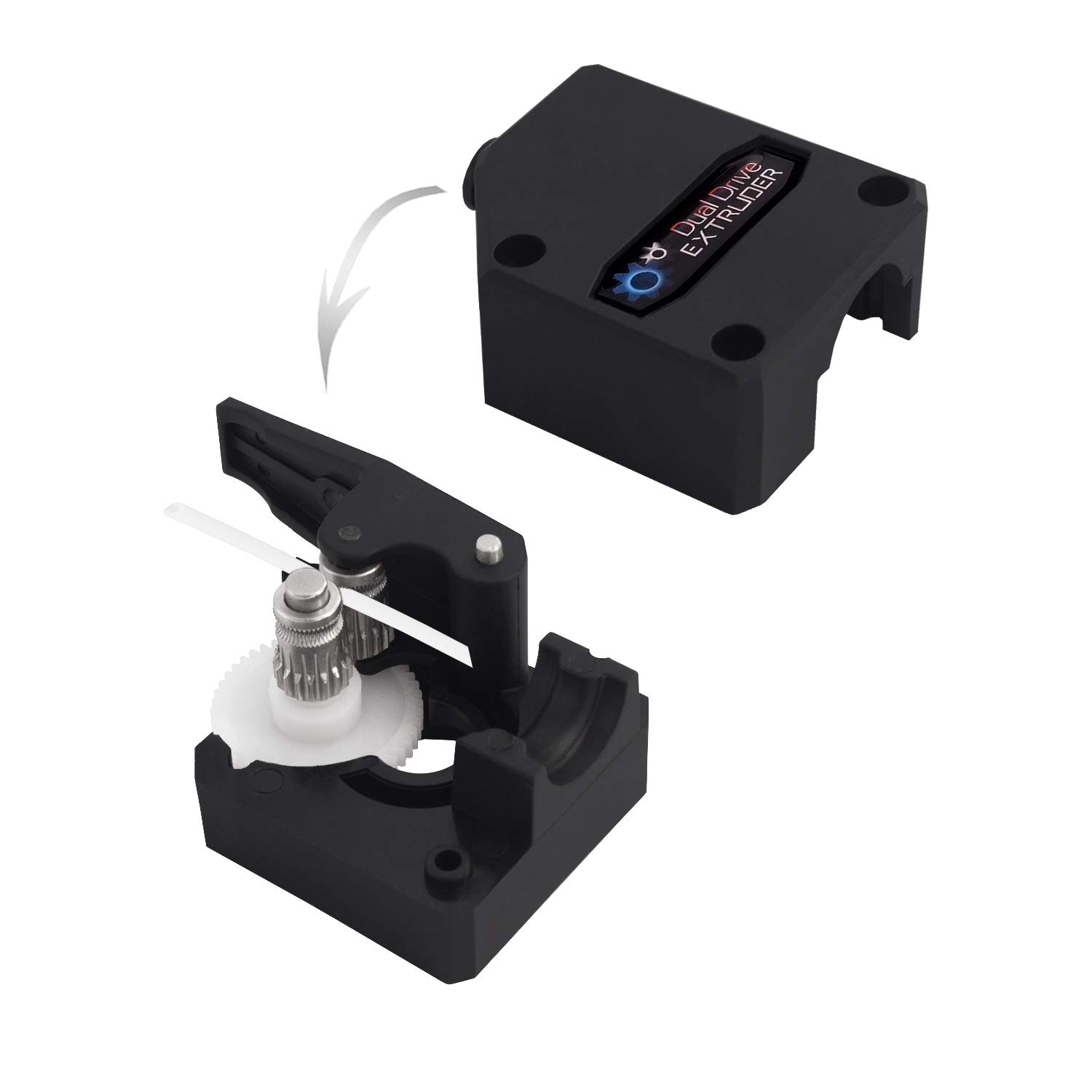 High Performance Dual Drive BMG Bowden Extruder - 3D Printer Upgrade Kit Compatible with Creality Ender 5/5 Pro/CR10/CR10 Pro & Anycubic Mega S - Perfect for Precision Printing, Filament Control & Smooth Extrusion