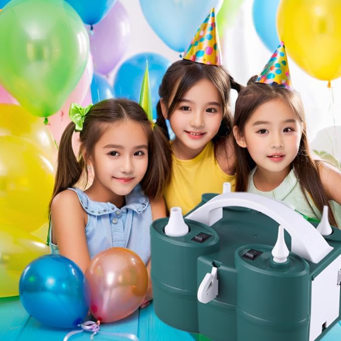 Electric Balloon Pump - 3-in-1 Inflator & Deflator for Latex, Mylar & Foil Balloons (260Q), Pool Floats, Air Beds & Mattresses | Fast Inflation for Parties, Events & Home Use