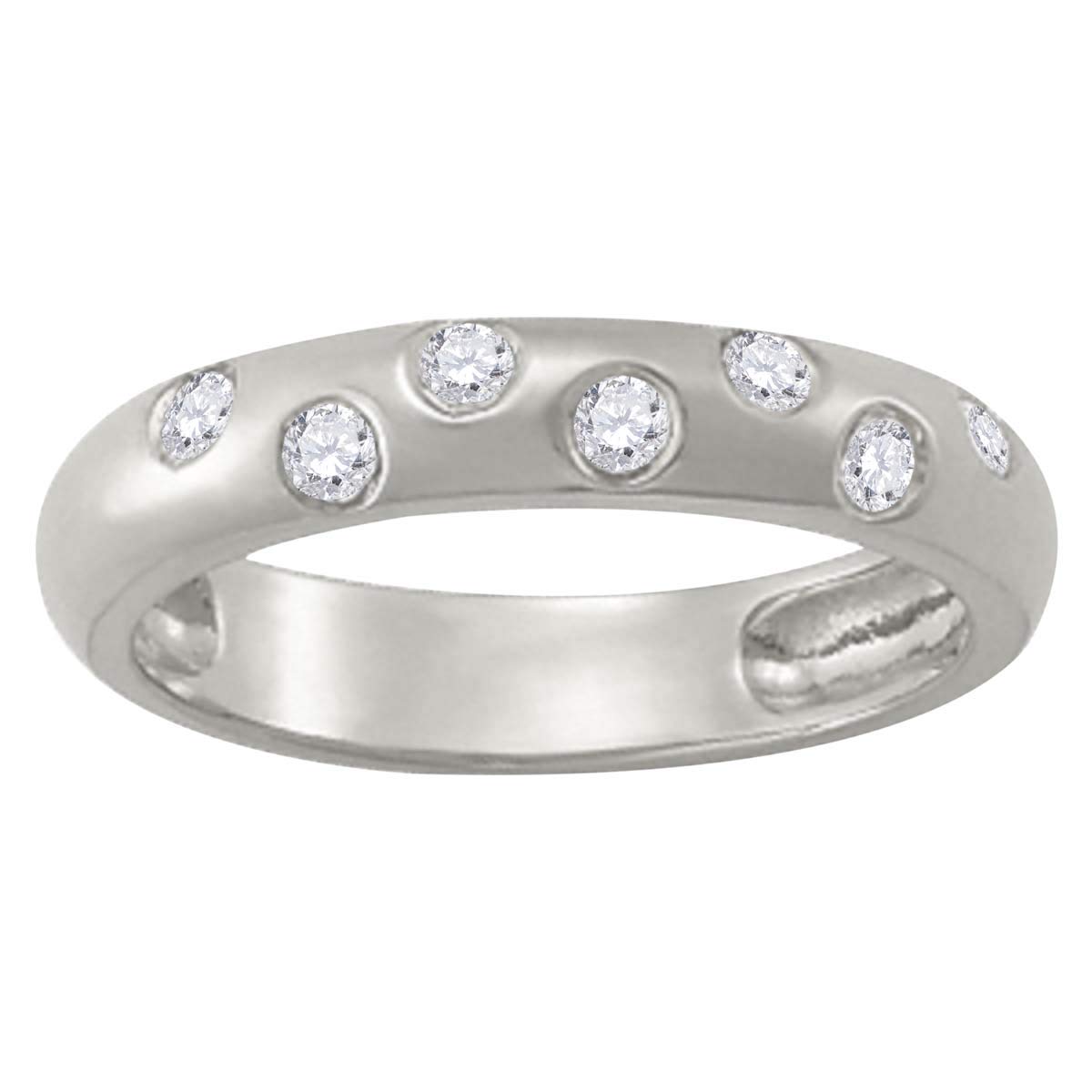 MauliJewels 0.14 Carat Round Diamond Bezel Engagement Ring for Women - 10K Solid Gold Wedding Band, Genuine Diamond Jewelry Collection - Perfect for Proposals, Anniversaries & Bridal Gifts