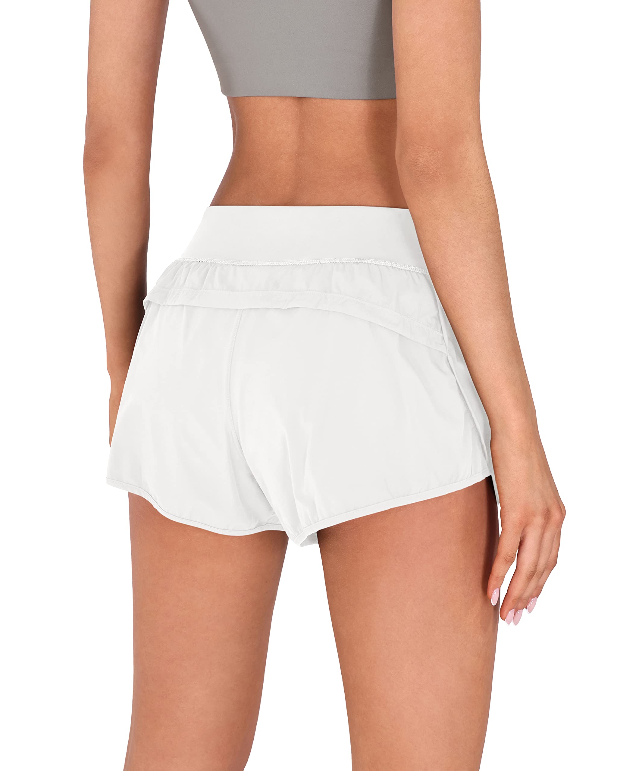 ODODOS Women's High Waisted 2-in-1 Workout Shorts with Pockets - Gym Yoga Running Athletic Shorts with Built-in Liner | Perfect for Fitness, Jogging & Active Lifestyle