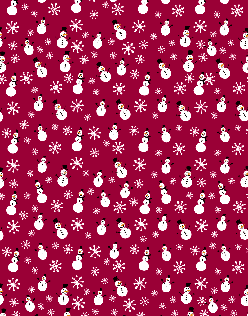Festive All Over Snowmen Scalloped Tissue Paper - Christmas Party Decorations, Holiday Gift Wrapping & DIY Craft Supplies for Winter Celebrations