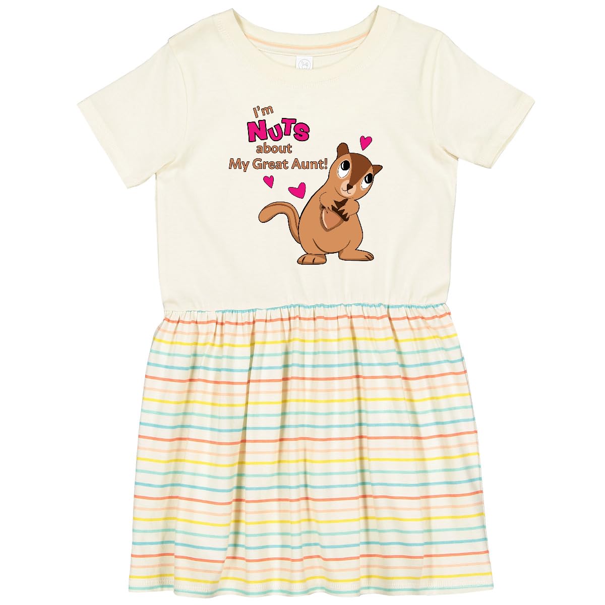 Inktastic 'I'm Nuts About My Great Aunt' Cute Toddler Dress - Perfect for Family Gatherings & Special Occasions