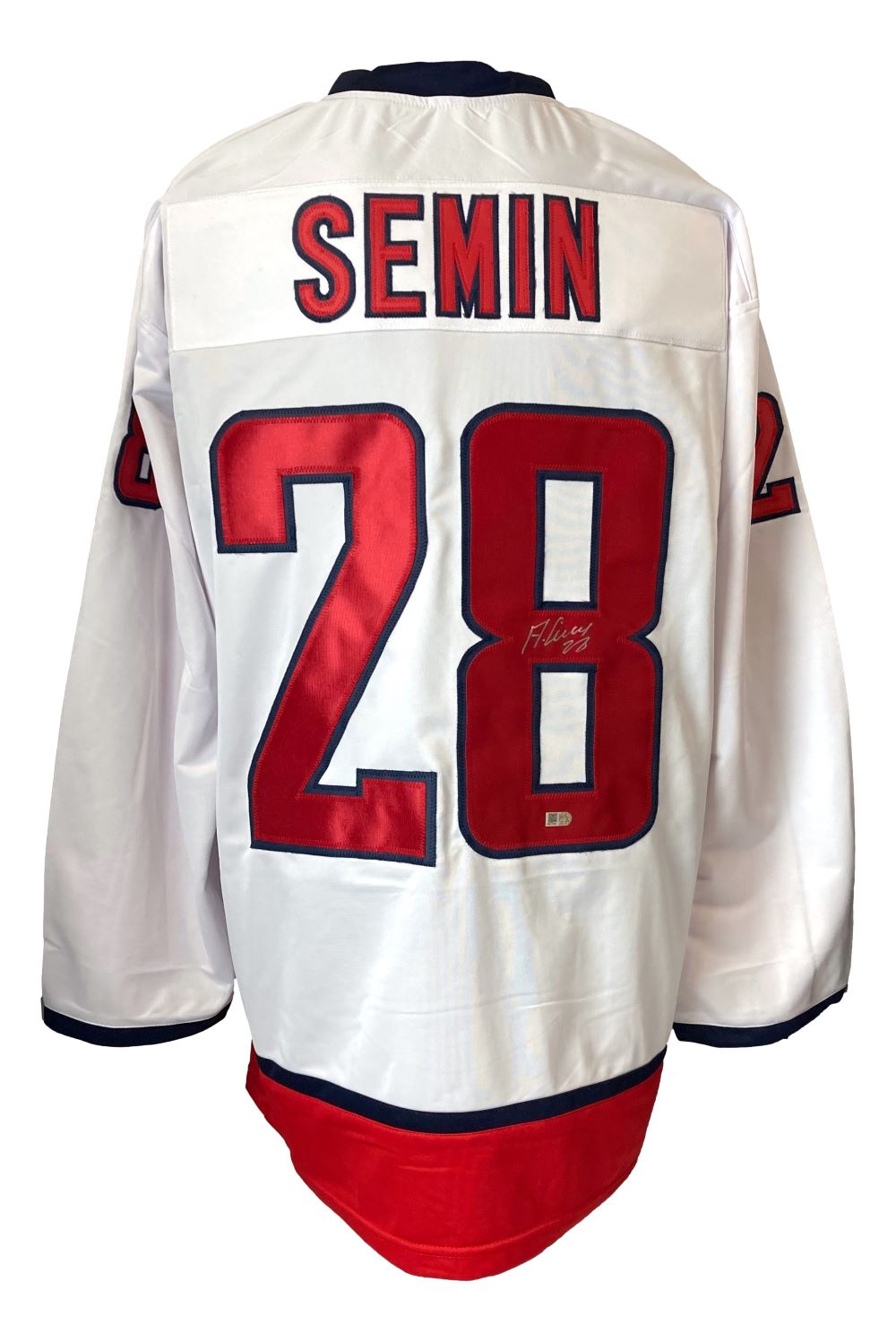Alexander Semin Autographed Washington Capitals White Hockey Jersey - Authentic Signed NHL Memorabilia for Collectors & Fans - Perfect for Framing, Display, and Sports Memorabilia Collections