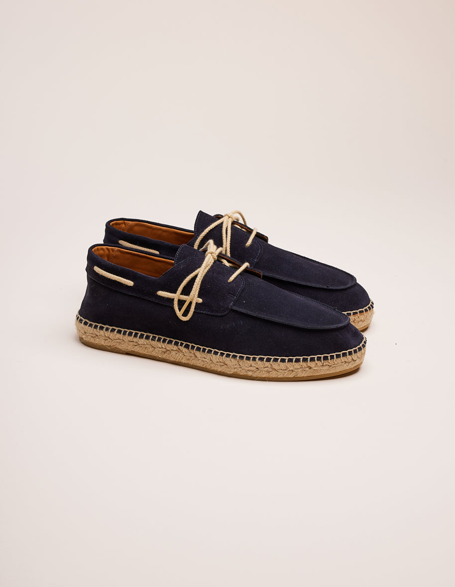 Matteo Suede Espadrilles in Navy Blue - Comfortable Summer Shoes for Women, Beach Walking & Casual Outfits