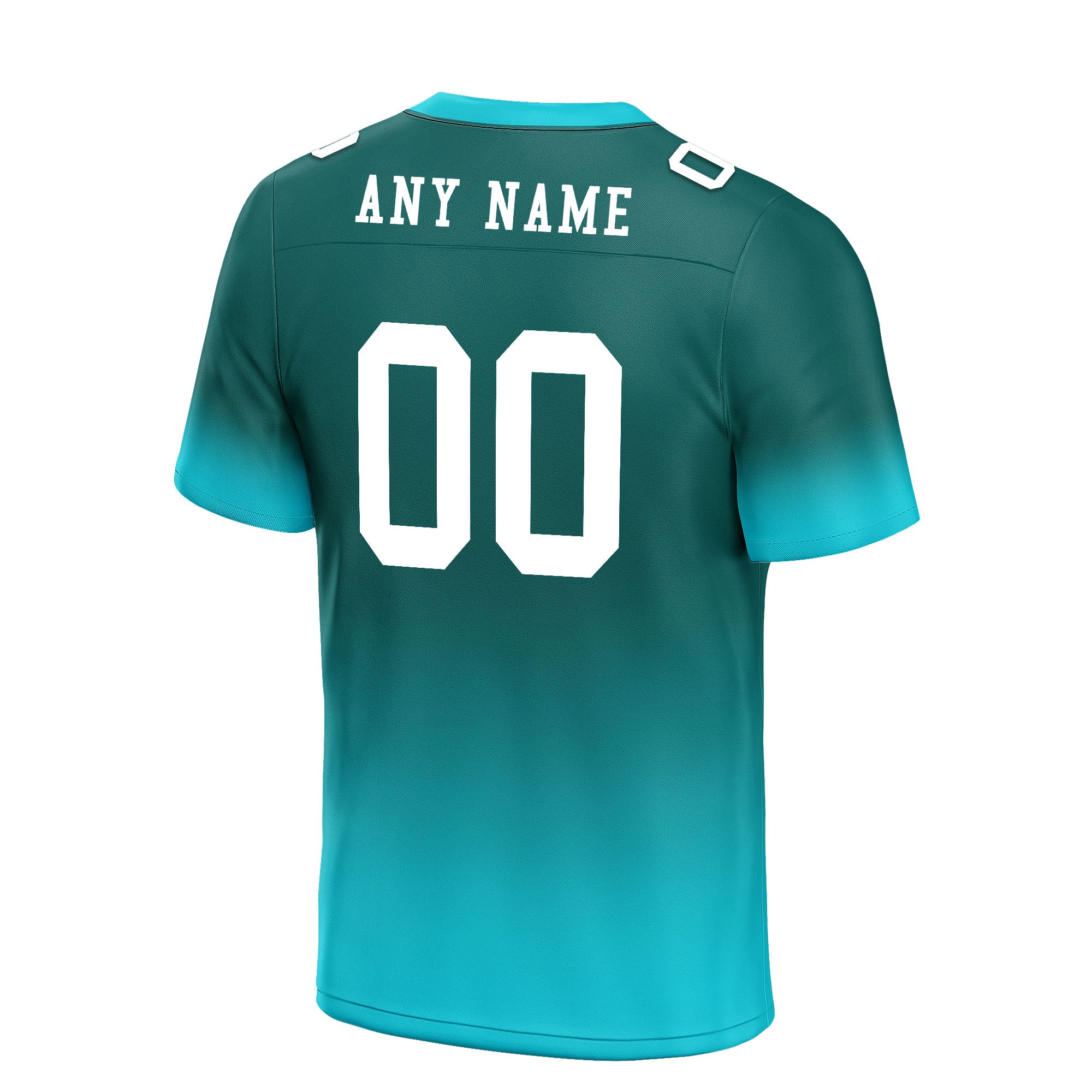 Custom Dark Teal Fade Personalized Authentic Football Jersey - FBJ02 D06097 | High-Quality Breathable Fabric for Game Day, Training & Fan Support