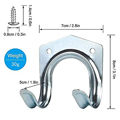 15 Pcs Heavy Duty Hooks for Garden Tool Storage - Wall Mounted Shed Hooks for Organizing Warehouse, Garage & Garden Sheds - Perfect for Hanging Shovels, Rakes & Outdoor Equipment