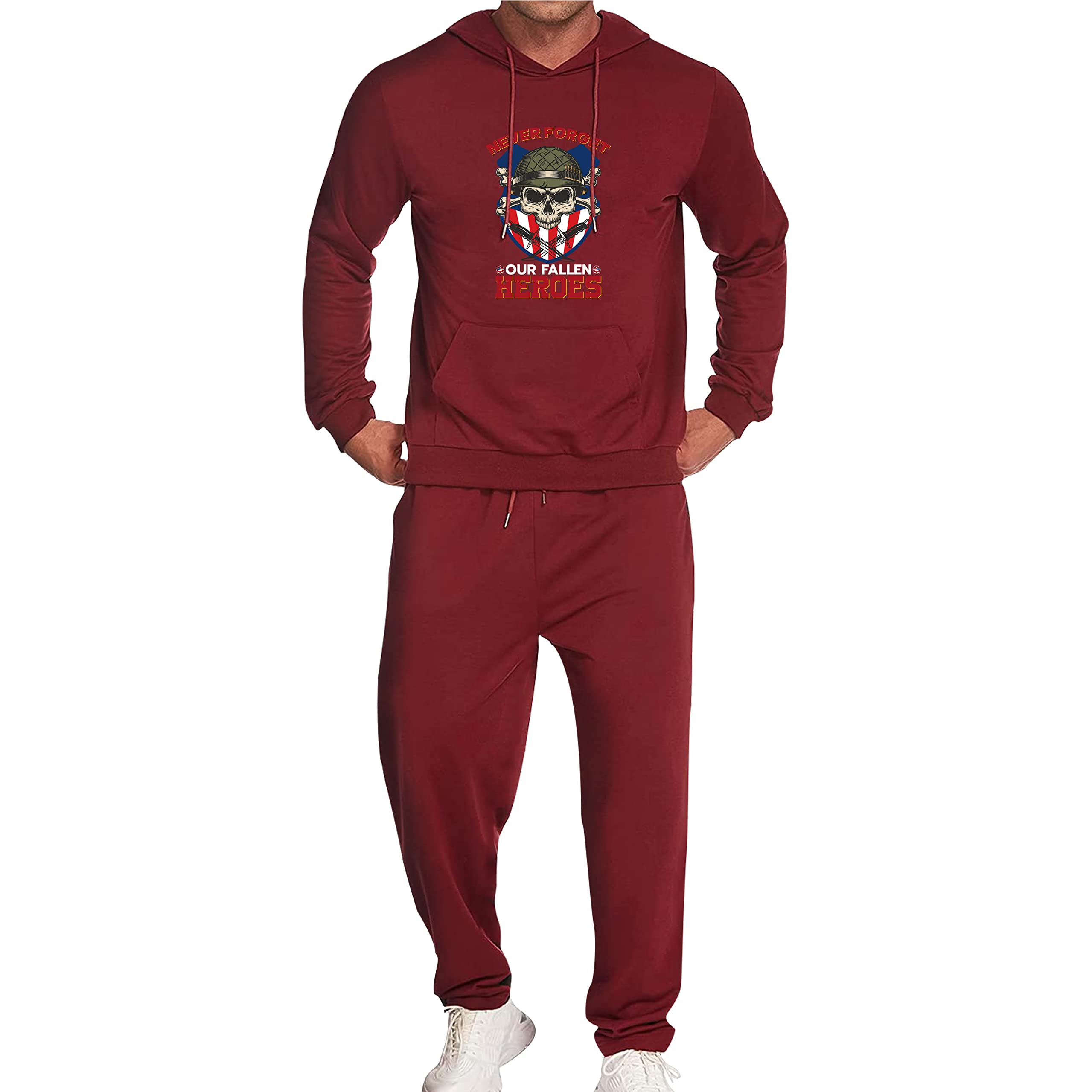 Men's Athletic Tracksuit Set - 2 Piece Casual Jogging Sweatsuit for Running, Gym & Lounge Wear - Comfortable Workout Outfit for Men