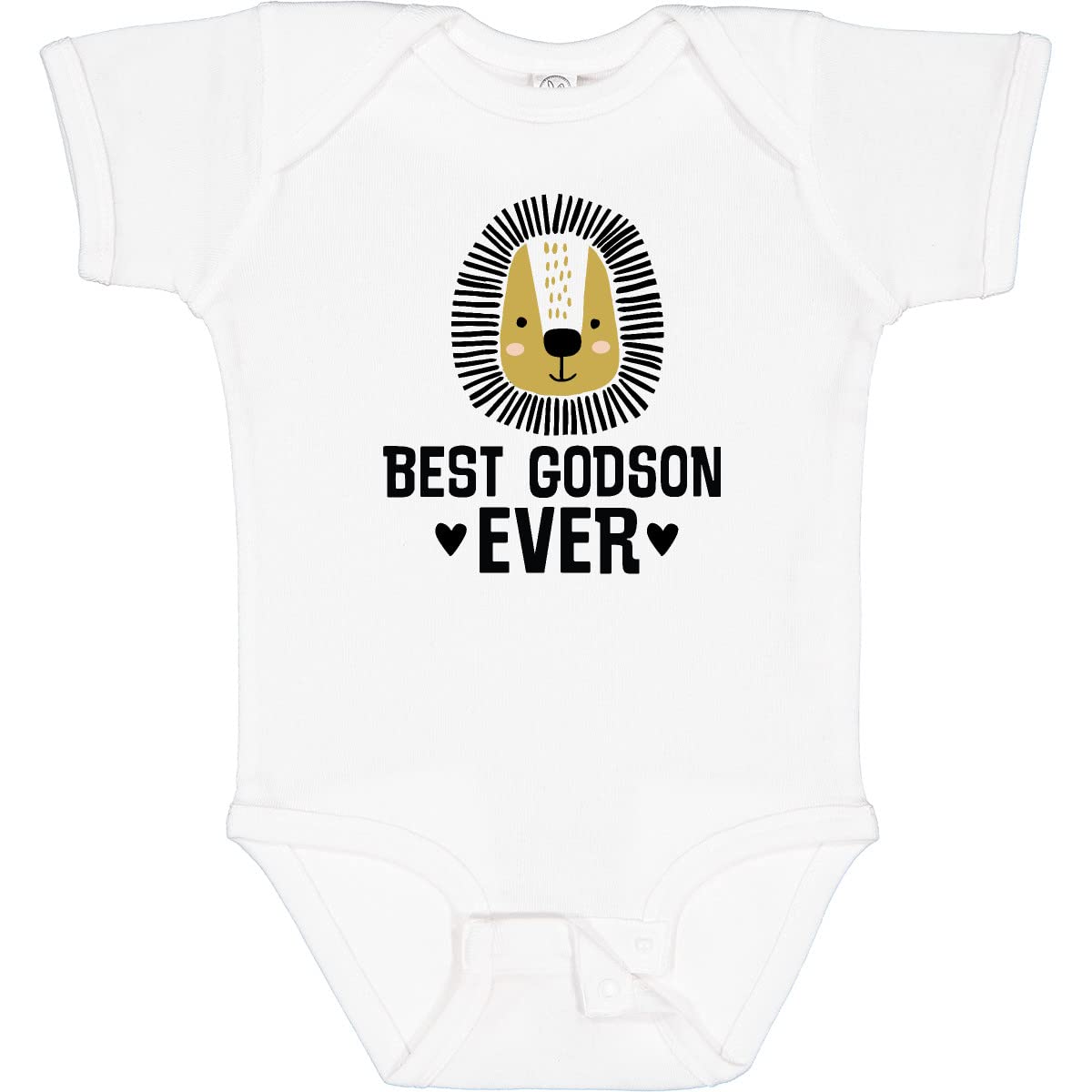 Inktastic Best Godson Ever Baby Boy Lion Baby Bodysuit - Cute Animal Print Onesie for Newborns & Infants - Perfect Gift for Baby Showers, Birthdays & Family Photos