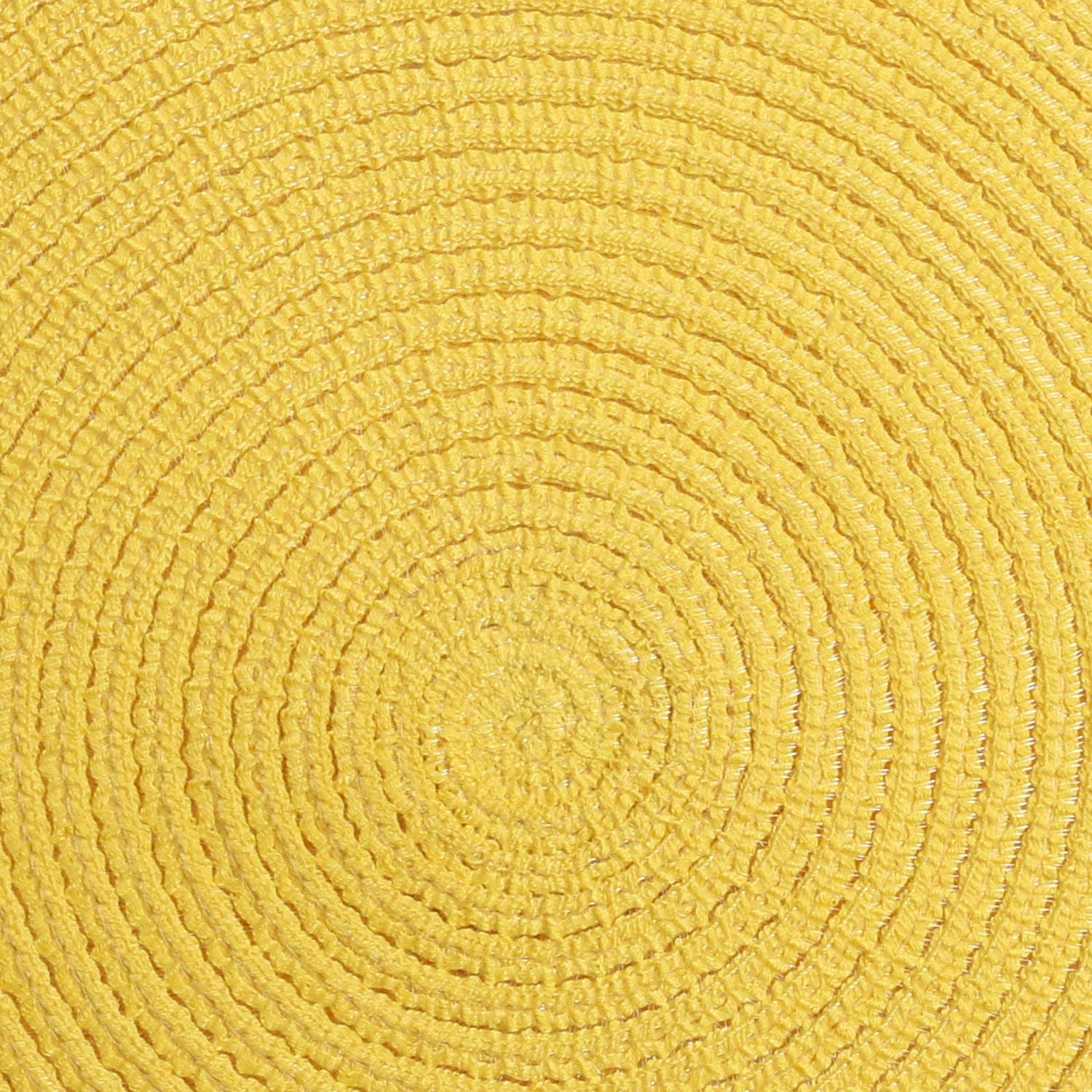 SHACOS 4-Pack Round Braided Placemats - Washable & Durable Table Mats for Kitchen, Dining, Home Decor - Perfect for Wedding, Party, Everyday Use (Yellow)