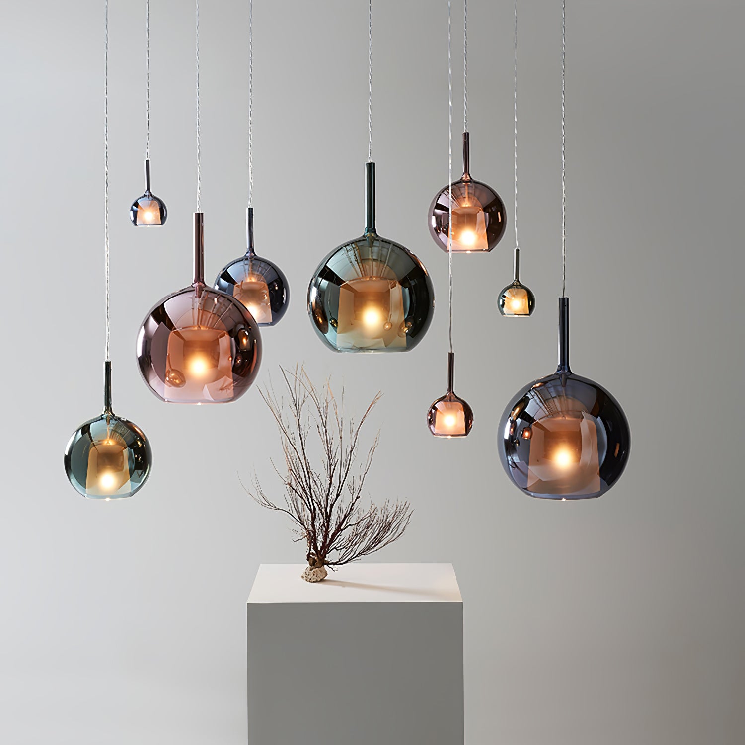 Modern Glo Pendant Light - Elegant Hanging Fixture for Kitchen Island, Dining Room & Bedroom - Dimmable LED Chandelier with Adjustable Height - Perfect for Home Decor & Interior Lighting