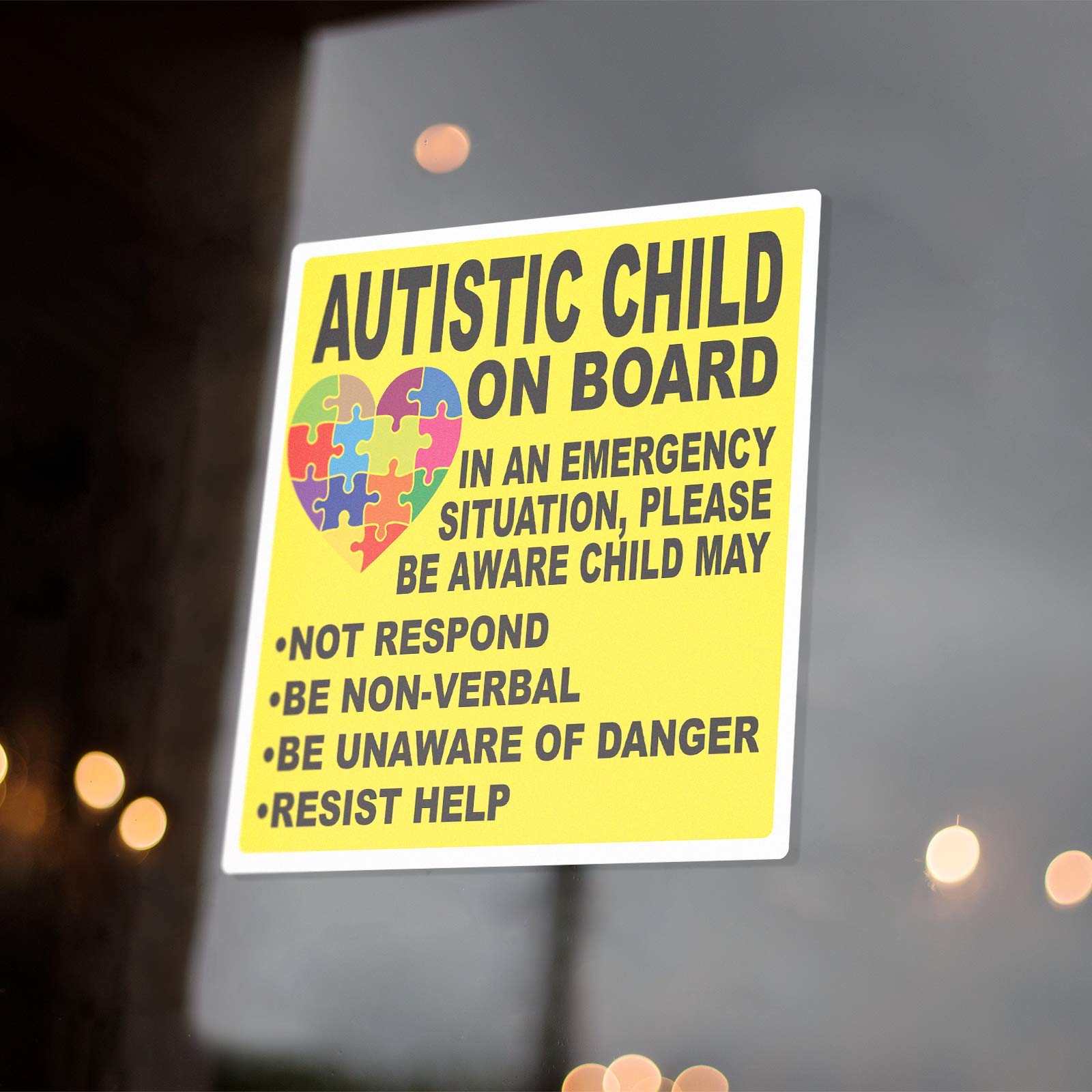 Autism Awareness Car Decal - 'Child with Autism On Board' Vinyl Sticker for Windows, Laptop, Truck, Motorcycle Helmet - Perfect for Autism Parents & Supporters