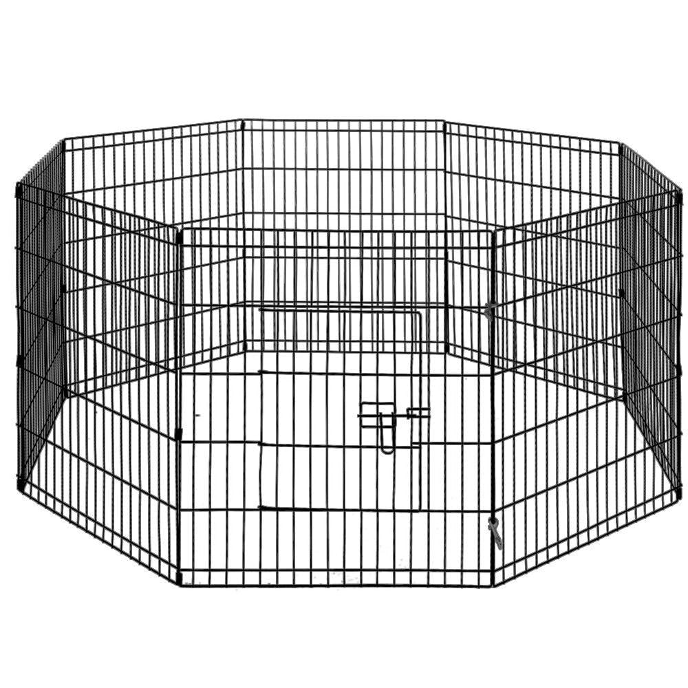 2X30 8 Panel Pet Dog Playpen - Portable Puppy Exercise Cage & Play Yard Fence for Indoor/Outdoor Use - Great for Training, Playtime, and Safe Confinement