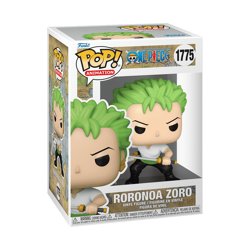 Roronoa Zoro Funko Pop One Piece 1775 with Protector - Anime Collectible Figure for Display & Gift Giving