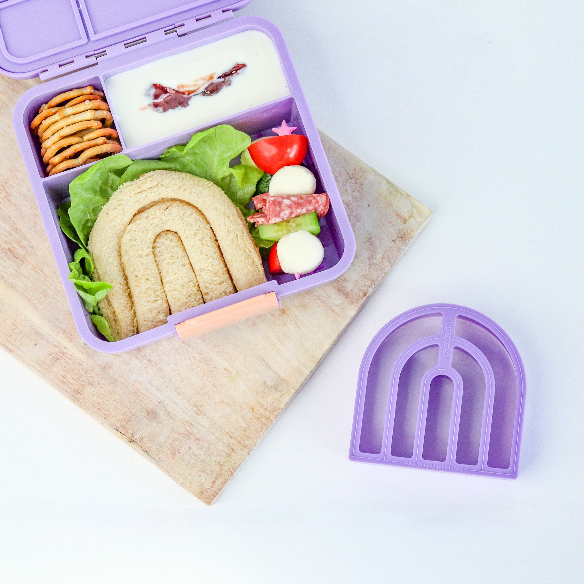 Rainbow Sandwich Cutters Set of 2 - Fun Shaped Lunch Box Cutters for Kids - Perfect for School Lunches, Picnics & Party Snacks