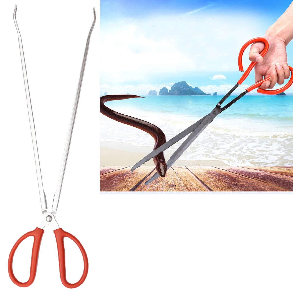 **Cabilock Crab Garbage Picker Tongs – Heavy-Duty Anti-Slip Kitchen Tool for Seafood, Cooking & Trash Grabber – Perfect for Crab Boils, Appetizer Serving & Outdoor BBQ**
