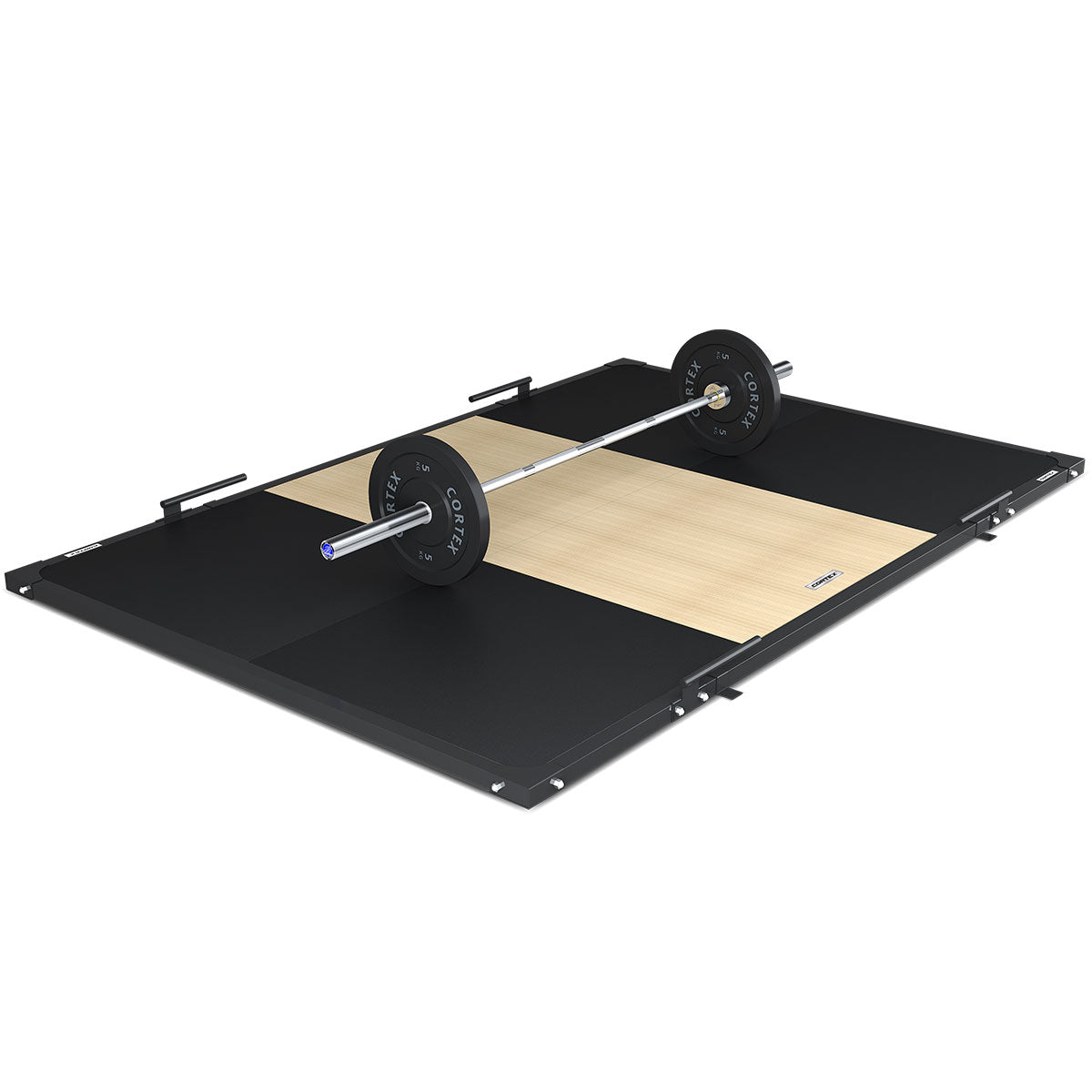 CORTEX 50mm Weightlifting Platform V2 with Dual Density Mats Framed Set - Natural (3m x 2m) - Perfect for Home Gym, CrossFit & Powerlifting Training
