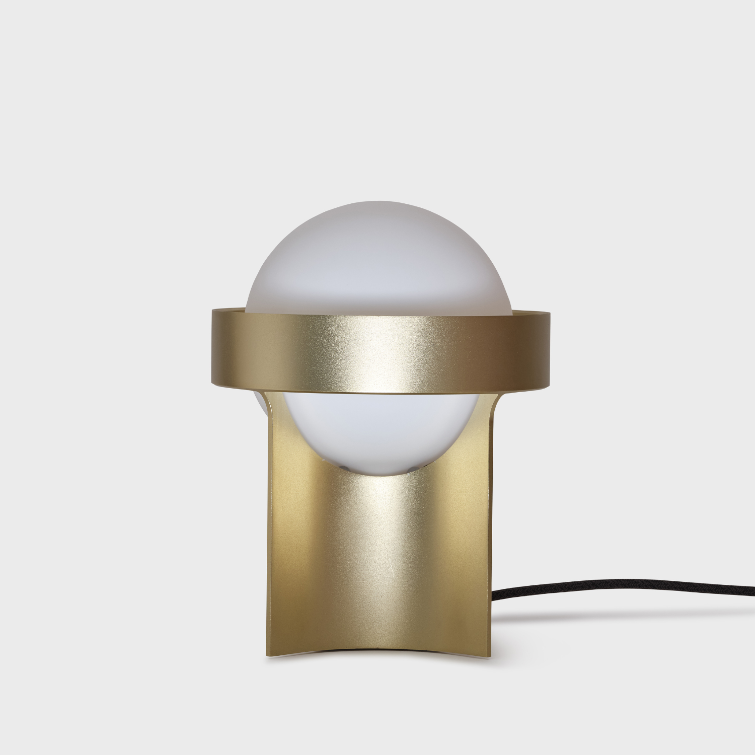 Gold Loop Table Lamp with Sphere IV - Modern Minimalist Desk Light for Home Office, Bedroom & Living Room Decor