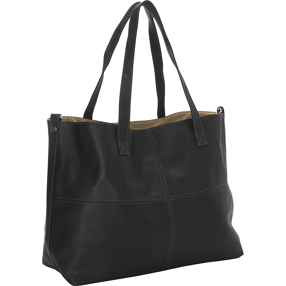 Large Open Multi-Purpose Tote Bag - Black One Size - Perfect for Shopping, Beach, Work & Travel