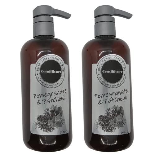 Black Canyon Pomegranate & Patchouli Scented Argan Oil Hair Conditioner - 16 Oz (2 Pack) - Deep Moisturizing & Repairing for Dry, Damaged Hair - Perfect for Daily Use & Salon-Quality Results