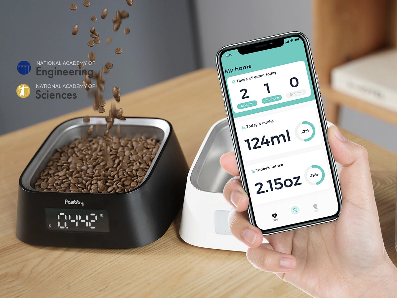 Pawbby Smart Pet Bowl - Automatic Feeder for Dogs & Cats, WiFi Enabled with App Control - Perfect for Home, Travel & Busy Pet Owners