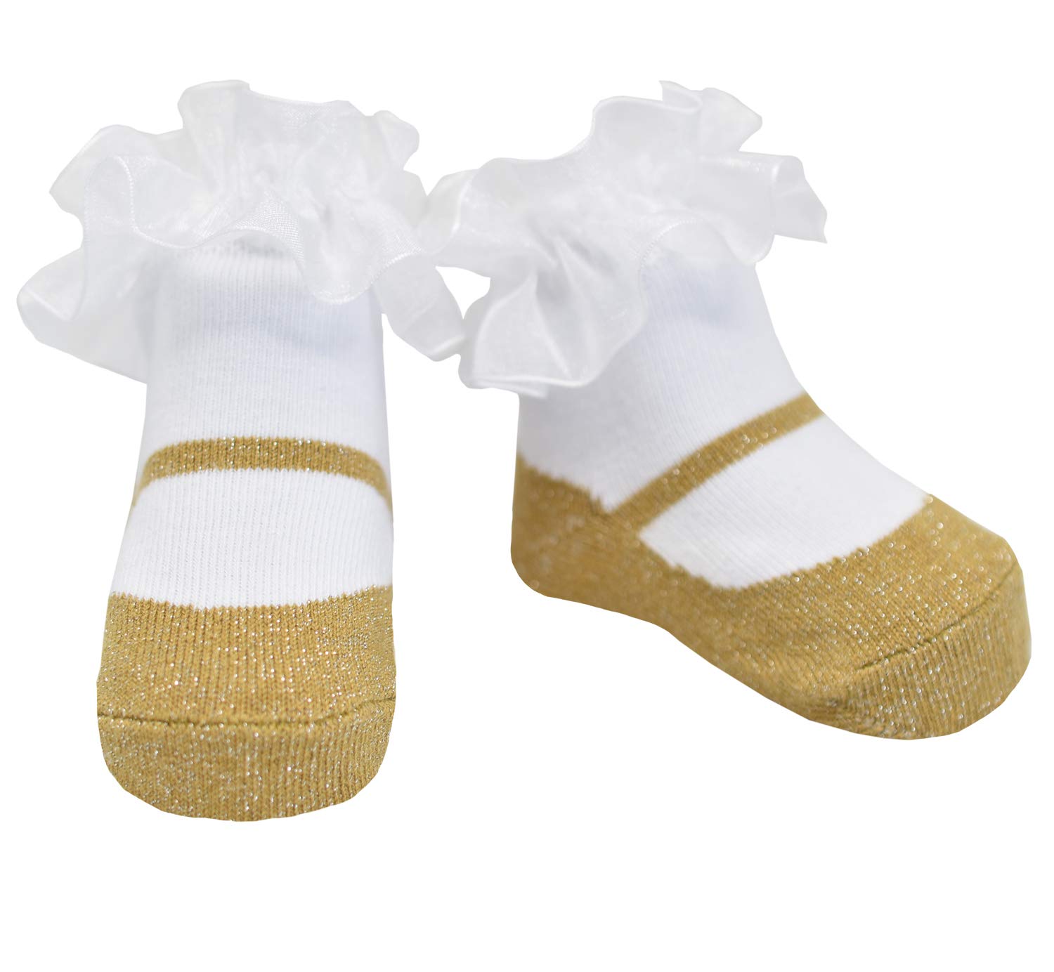 Baby Mary Jane Socks with Anti-Slip Soles - Cotton for Toddler Girls - Playtime & Nursery