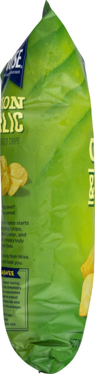 Wise Foods Onion & Garlic Flavored Potato Chips - 7.5 oz. Bags (Pack of 4) | Crunchy Snacks for Parties, Picnics & Movie Nights