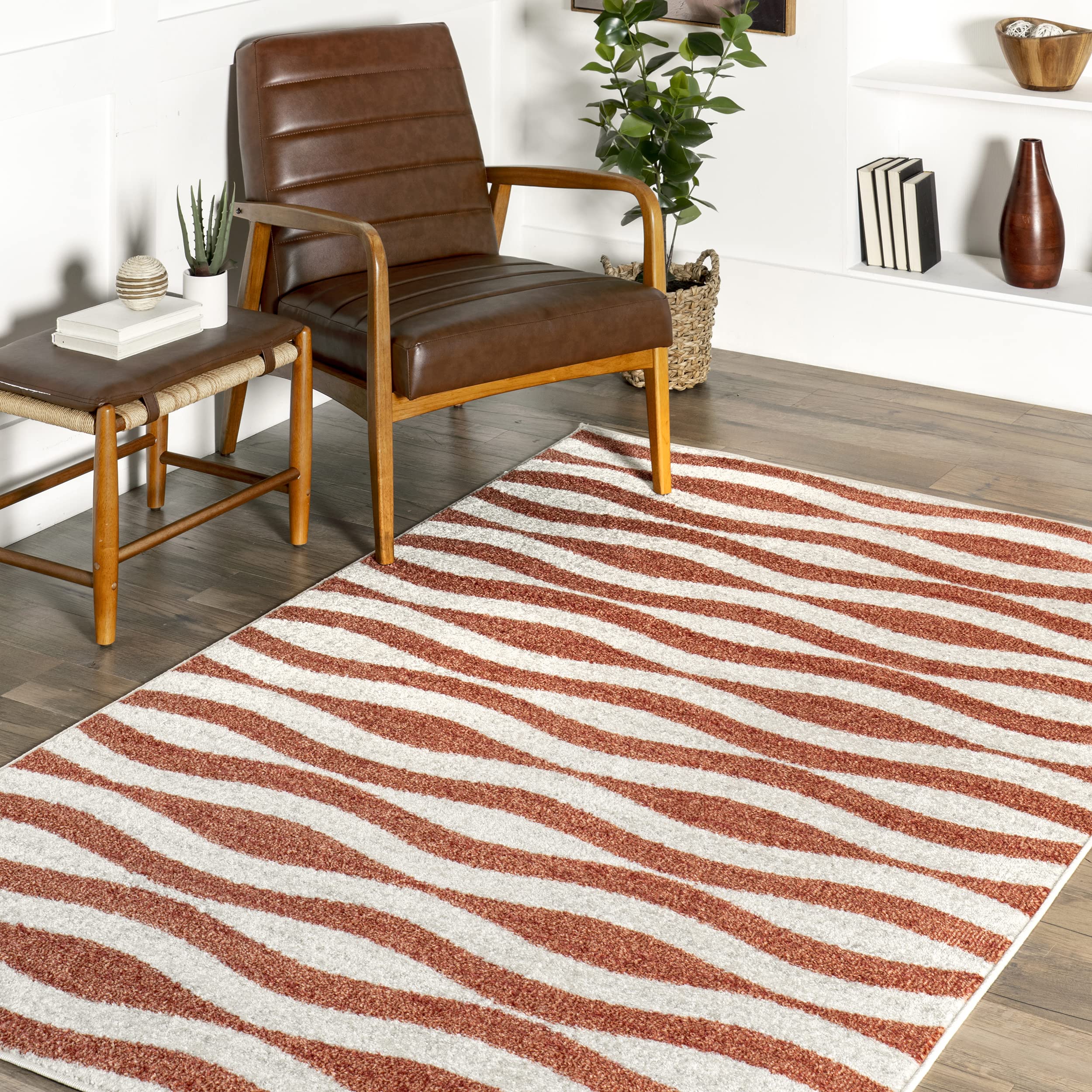 nuLOOM 5' x 8' Performance Indoor Area Rug - Non-Shedding, Power Loomed High-Traffic Rug for Living Room, Bedroom, Home Office - Durable & Easy to Clean - Perfect for Family Rooms, Entryways & Pet-Friendly Spaces (Tristan Pink)