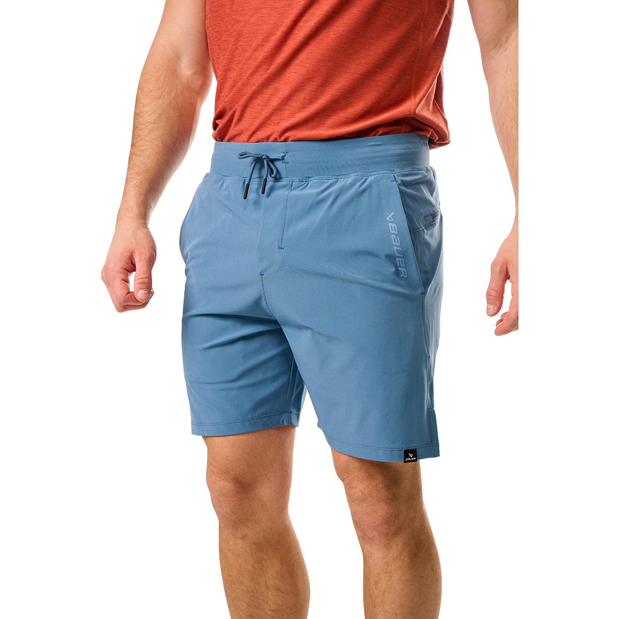 Bauer Forecheck Training Shorts - Blue Hockey Practice Shorts for Men - Perfect for On-Ice Drills & Off-Ice Workouts