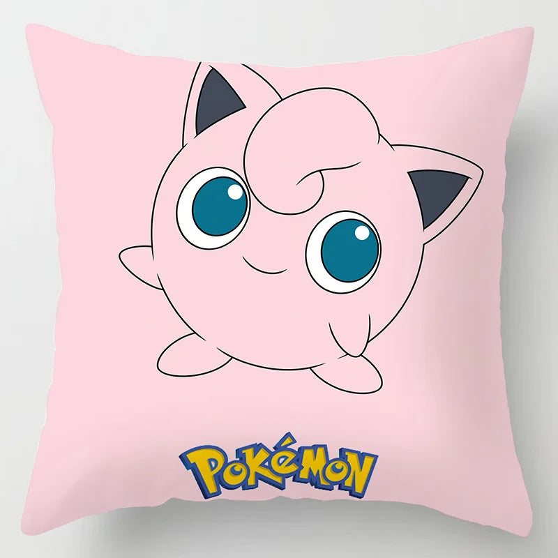 Pokemon Pillow & Cushion Covers - Soft Anime Character Bedding Decor for Kids Room, Gaming Chair, Sofa & Car Accessories