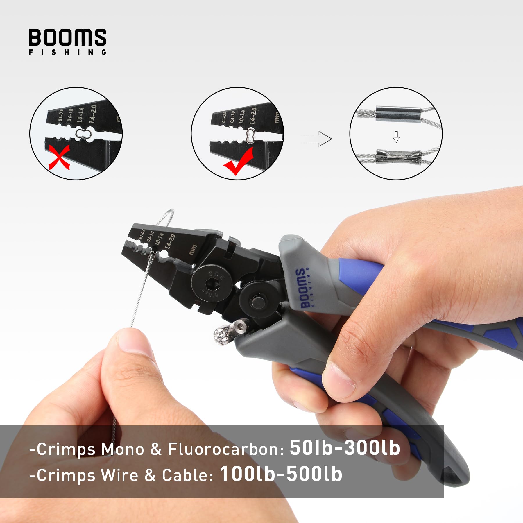 Booms Fishing CP4 Crimping Tool with Cutter - 7