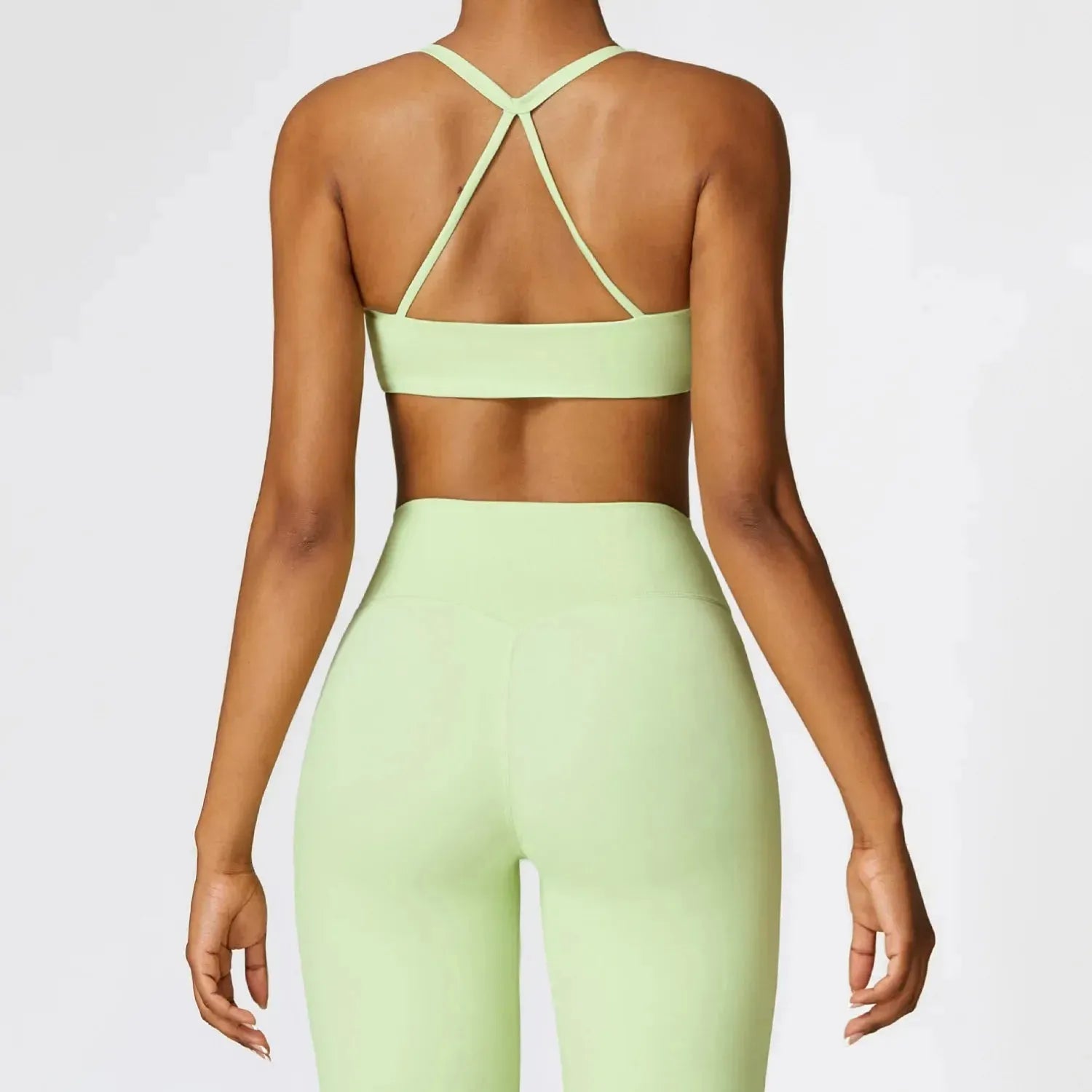 2-Piece Women's Workout Set - Breathable Sports Bra & Quick-Dry Yoga Outfit for Gym, Running & Fitness | Stylish Back Design Activewear
