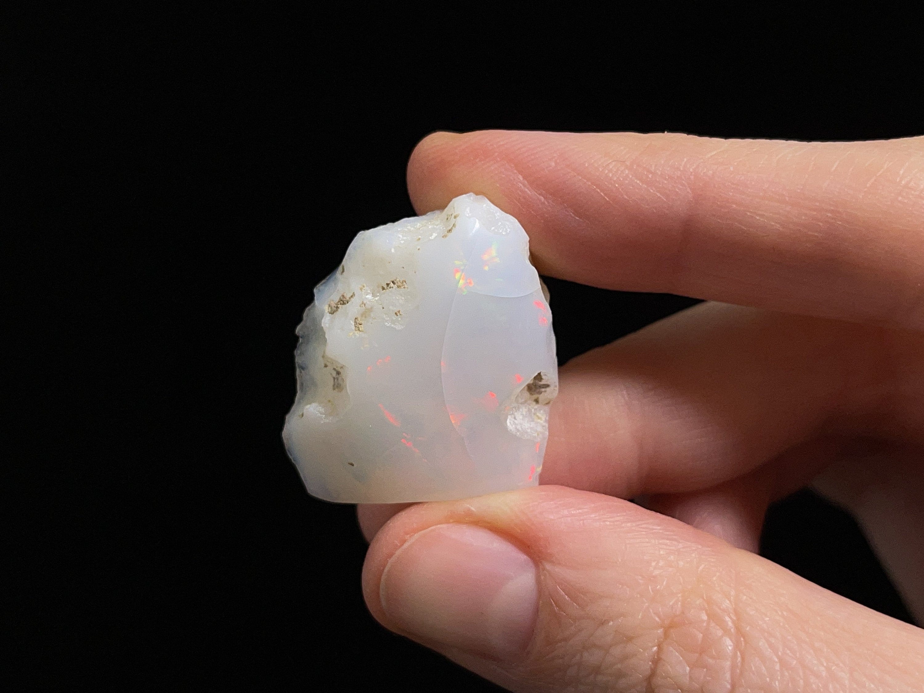 Natural 3A XL Polished Welo Opal Crystal - October Birthstone, Ethiopian Opal Gemstone (45291) for Jewelry Making, Healing Crystals & Collectibles
