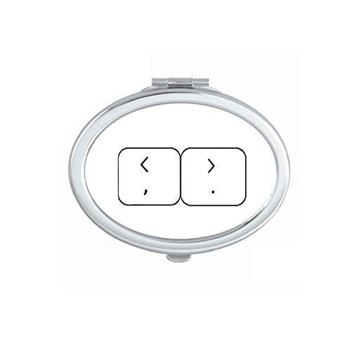 DIYthinker Vintage Art Deco Keyboard Symbol Brackets - Portable Folding Double-Sided Mirror for Makeup, Glasses & Fashion Accessories | Perfect Gift for Gamers, Cosplayers & DIY Enthusiasts