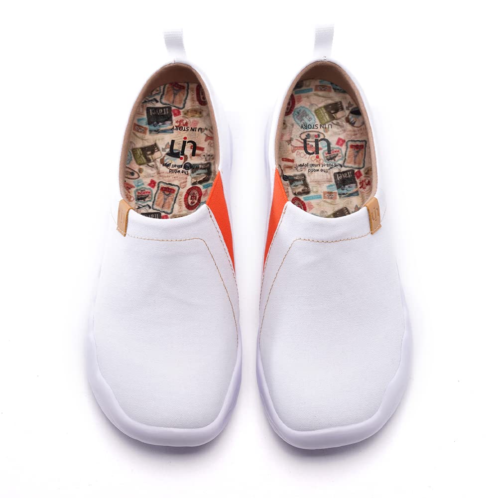 UIN Women's Slip On Canvas Sneakers - Lightweight Comfortable Walking Shoes for Travel & Casual Wear - Breathable Loafers in Solid Colors (Office, Shopping, Vacation)