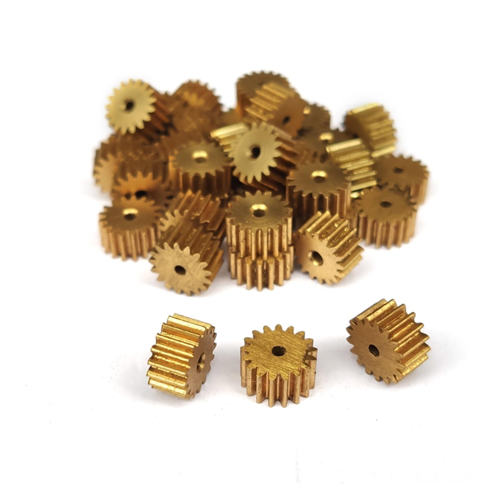 10-Piece 0.25 Module Copper CNC Spur Gear Set (9-20 Teeth) - 1.98mm Hole & 3mm Thickness - Perfect for RC Cars, Robotics, 3D Printers & DIY Mechanical Projects