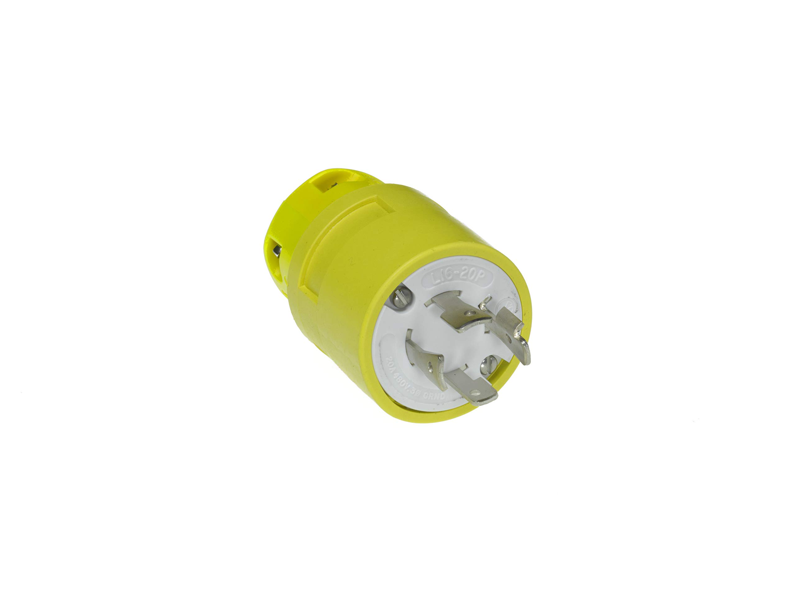 Woodhead 2676 Super-Safeway Industrial Plug - NEMA L16-20 Locking Blade, 3 Pole 4 Wire Replacement Plug for Heavy Duty Electrical Tools | Perfect for Construction Sites, Manufacturing Plants & Industrial Equipment Power Connections